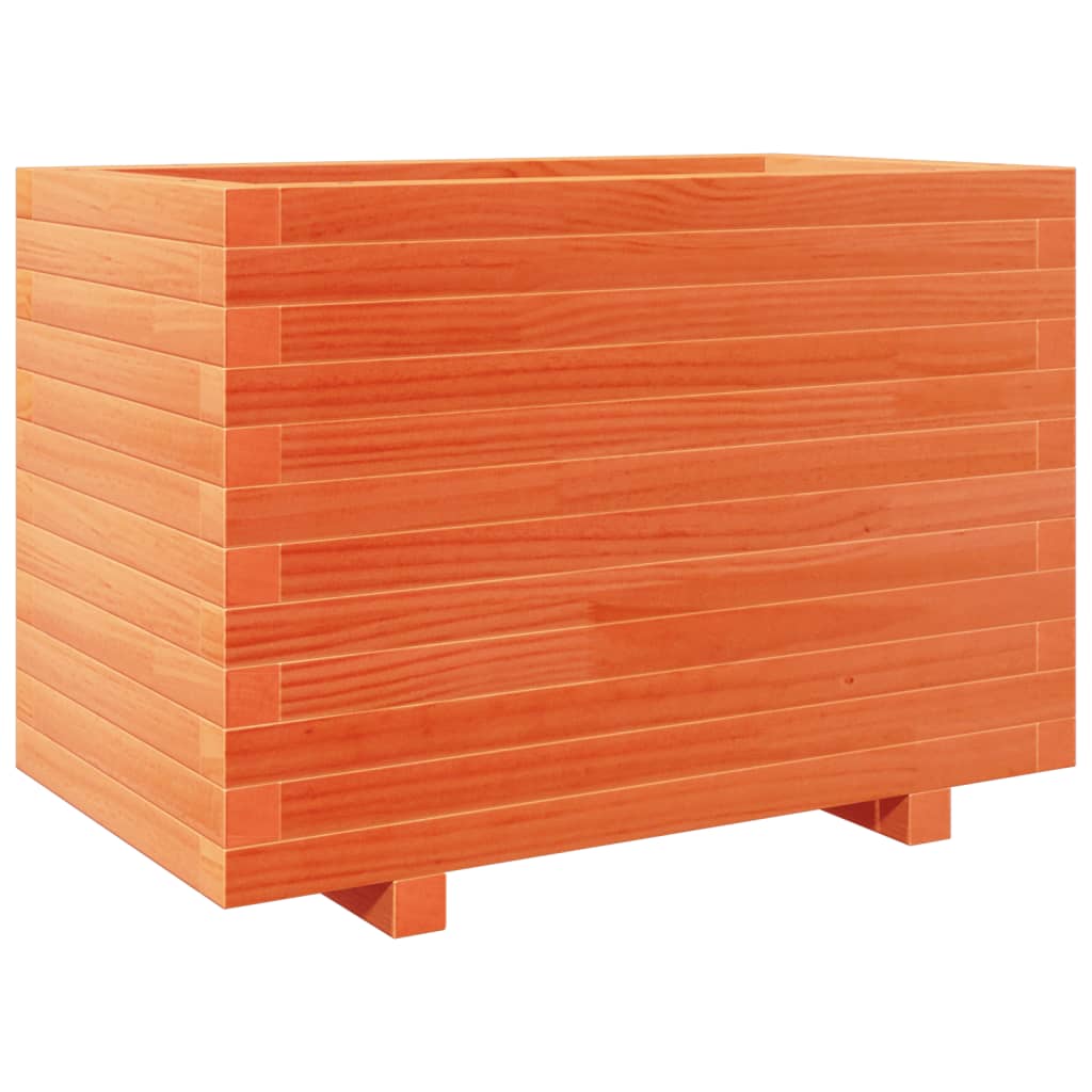 vidaXL Pflanzkübel Wachsbraun 70x40x49,5 cm Massivholz Kiefer