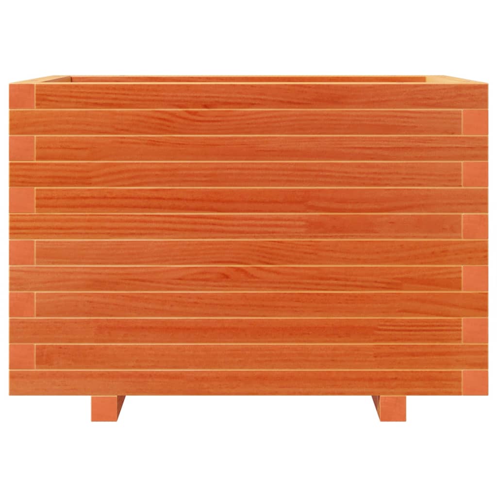 vidaXL Pflanzkübel Wachsbraun 70x40x49,5 cm Massivholz Kiefer