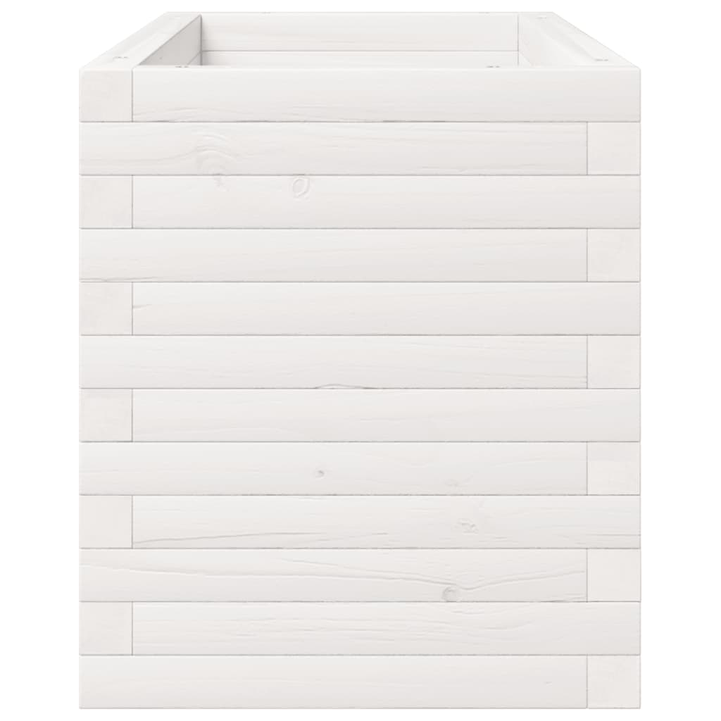 vidaXL Pflanzkübel Weiß 90x40x49,5 cm Massivholz Kiefer