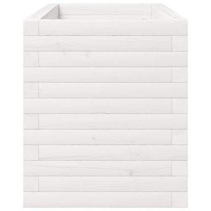 vidaXL Pflanzkübel Weiß 90x40x49,5 cm Massivholz Kiefer