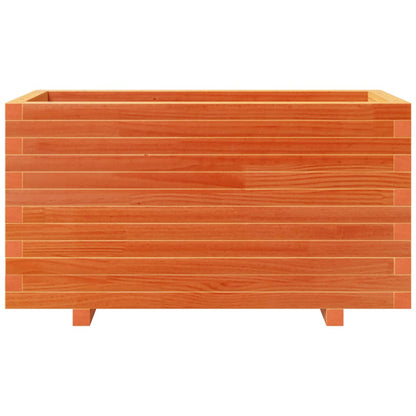 vidaXL Pflanzkübel Wachsbraun 90x40x49,5 cm Massivholz Kiefer
