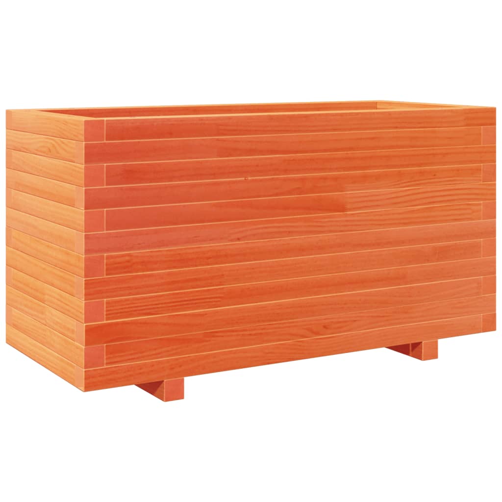 vidaXL Pflanzkübel Wachsbraun 90x40x49,5 cm Massivholz Kiefer