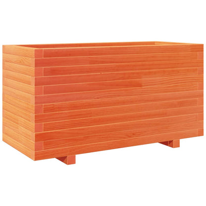 vidaXL Pflanzkübel Wachsbraun 90x40x49,5 cm Massivholz Kiefer