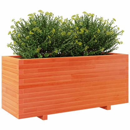 vidaXL Pflanzkübel Wachsbraun 110x40x49,5 cm Massivholz Kiefer