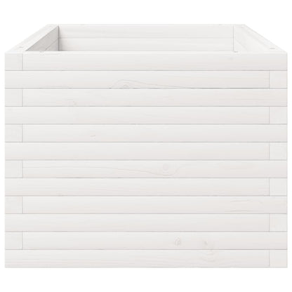 vidaXL Pflanzkübel Weiß 90x60x49,5 cm Massivholz Kiefer