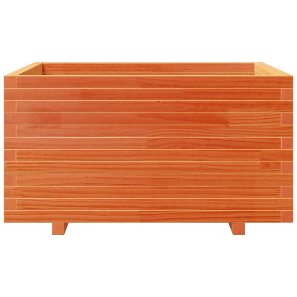 vidaXL Pflanzkübel Wachsbraun 90x60x49,5 cm Massivholz Kiefer