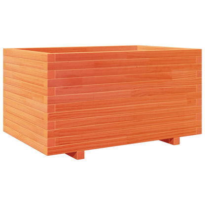 vidaXL Pflanzkübel Wachsbraun 90x60x49,5 cm Massivholz Kiefer
