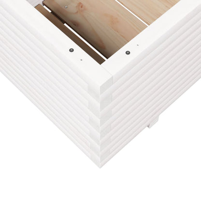 vidaXL Pflanzkübel Weiß 110x60x49,5 cm Massivholz Kiefer