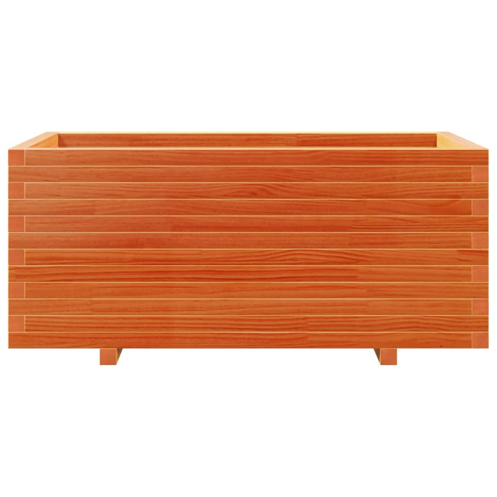 vidaXL Pflanzkübel Wachsbraun 110x60x49,5 cm Massivholz Kiefer