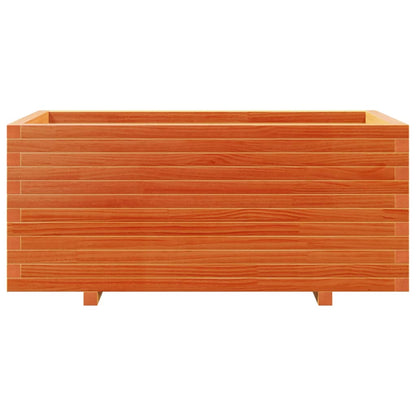 vidaXL Pflanzkübel Wachsbraun 110x60x49,5 cm Massivholz Kiefer