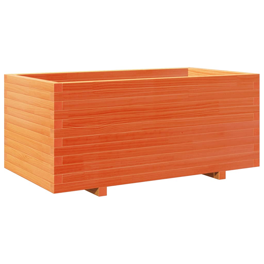 vidaXL Pflanzkübel Wachsbraun 110x60x49,5 cm Massivholz Kiefer