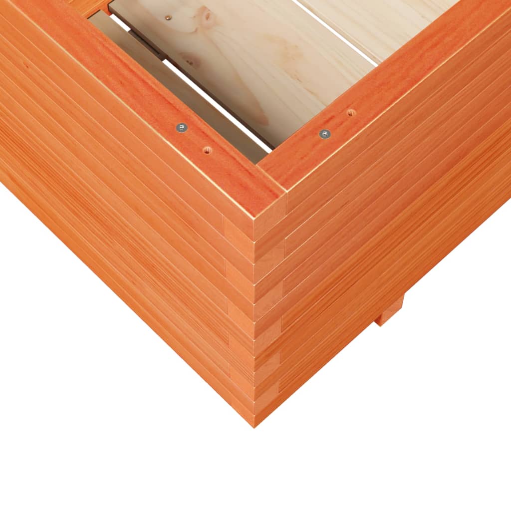 vidaXL Pflanzkübel Wachsbraun 110x60x49,5 cm Massivholz Kiefer