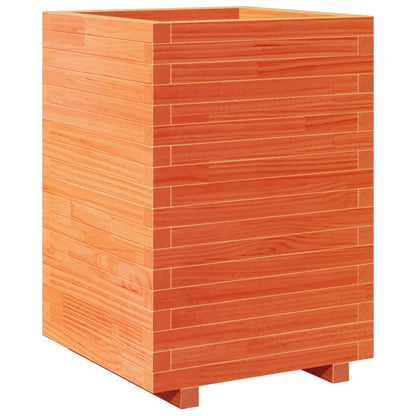 vidaXL Pflanzkübel Wachsbraun 50x50x72,5 cm Massivholz Kiefer
