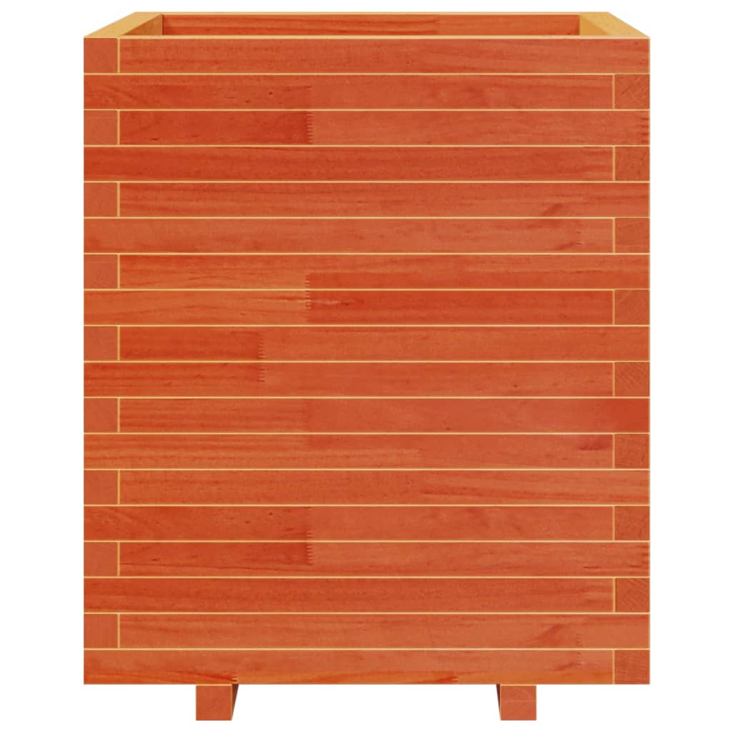 vidaXL Pflanzkübel Wachsbraun 60x60x72,5 cm Massivholz Kiefer