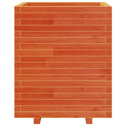 vidaXL Pflanzkübel Wachsbraun 60x60x72,5 cm Massivholz Kiefer