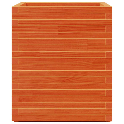 vidaXL Pflanzkübel Wachsbraun 60x60x72,5 cm Massivholz Kiefer