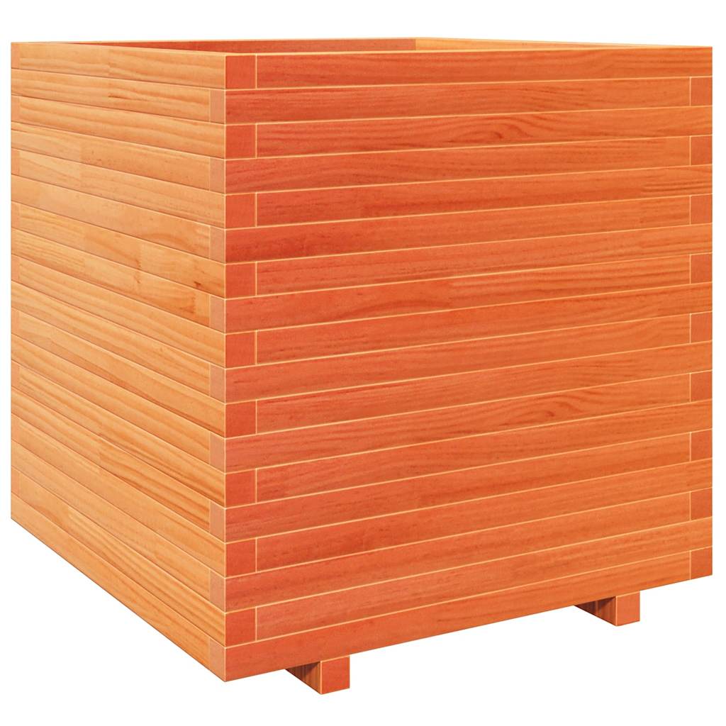 vidaXL Jardinière marron miel 70x70x72,5 cm Bois de pin massif