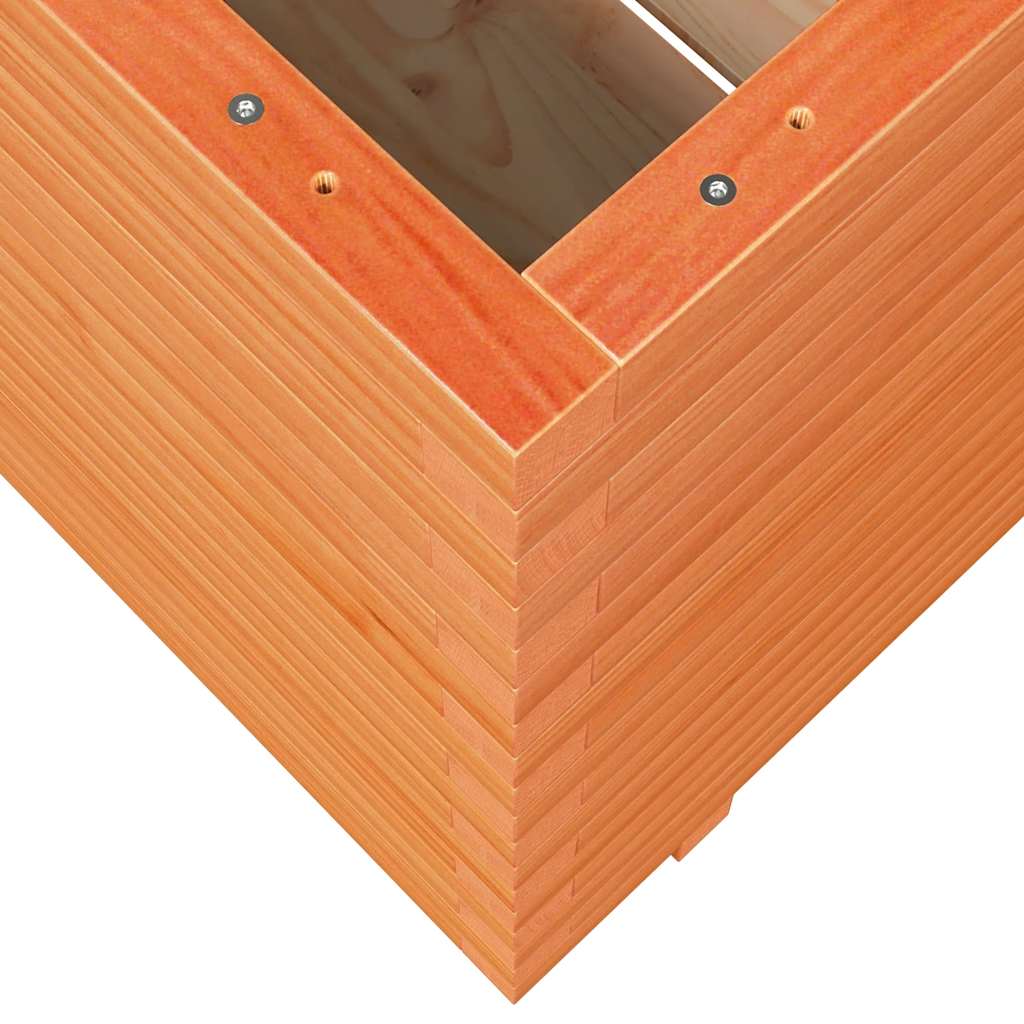 vidaXL Jardinière marron miel 70x70x72,5 cm Bois de pin massif