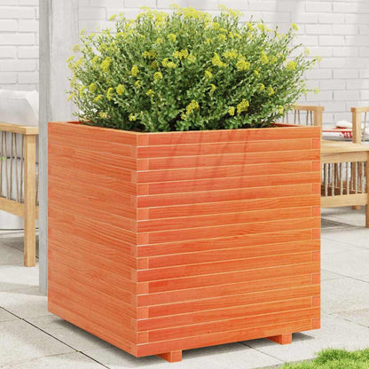 vidaXL Jardinière marron miel 70x70x72,5 cm Bois de pin massif