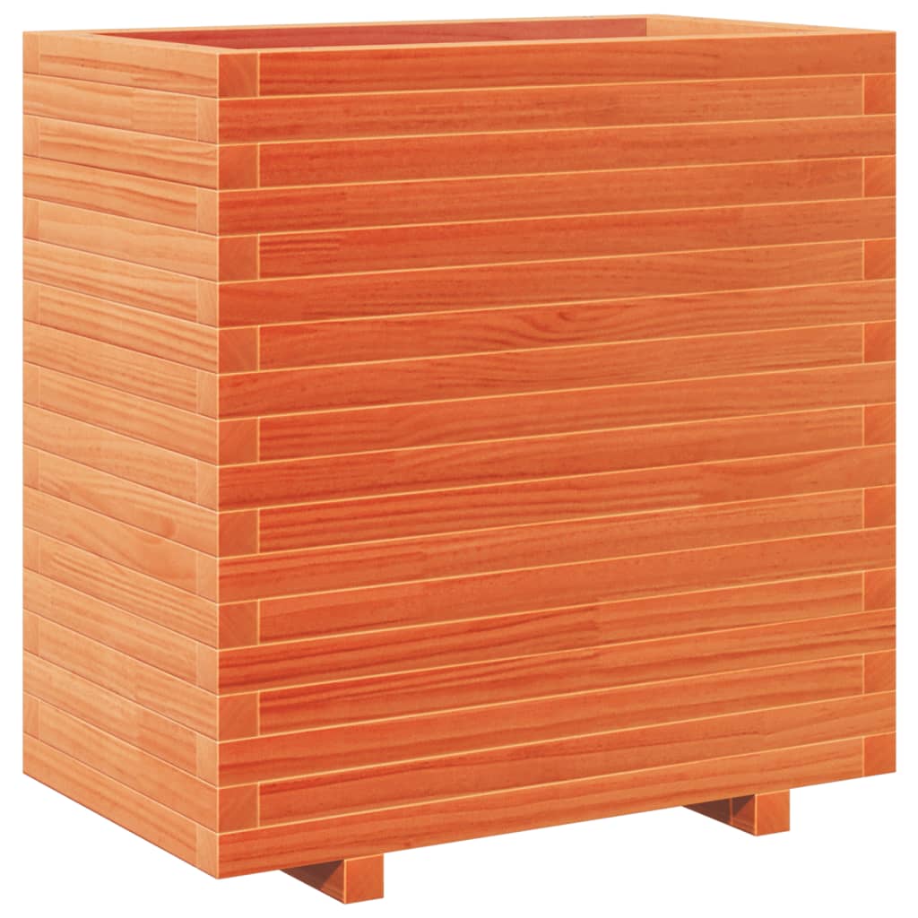 vidaXL Pflanzkübel Wachsbraun 70x40x72,5 cm Massivholz Kiefer