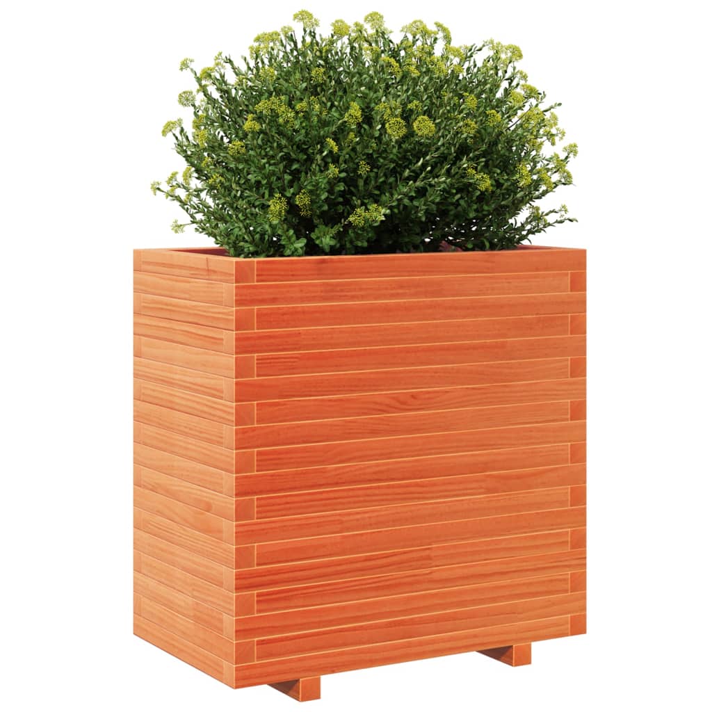 vidaXL Pflanzkübel Wachsbraun 70x40x72,5 cm Massivholz Kiefer