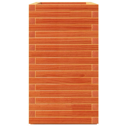 vidaXL Pflanzkübel Wachsbraun 70x40x72,5 cm Massivholz Kiefer