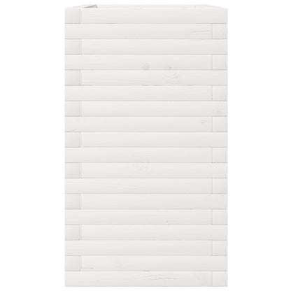 vidaXL Pflanzkübel Weiß 90x40x72,5 cm Massivholz Kiefer