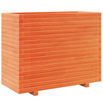 vidaXL Pflanzkübel Wachsbraun 90x40x72,5 cm Massivholz Kiefer