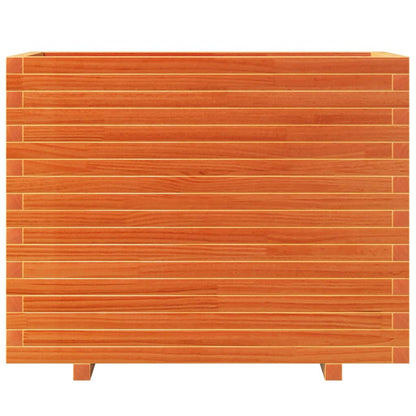 vidaXL Pflanzkübel Wachsbraun 90x40x72,5 cm Massivholz Kiefer