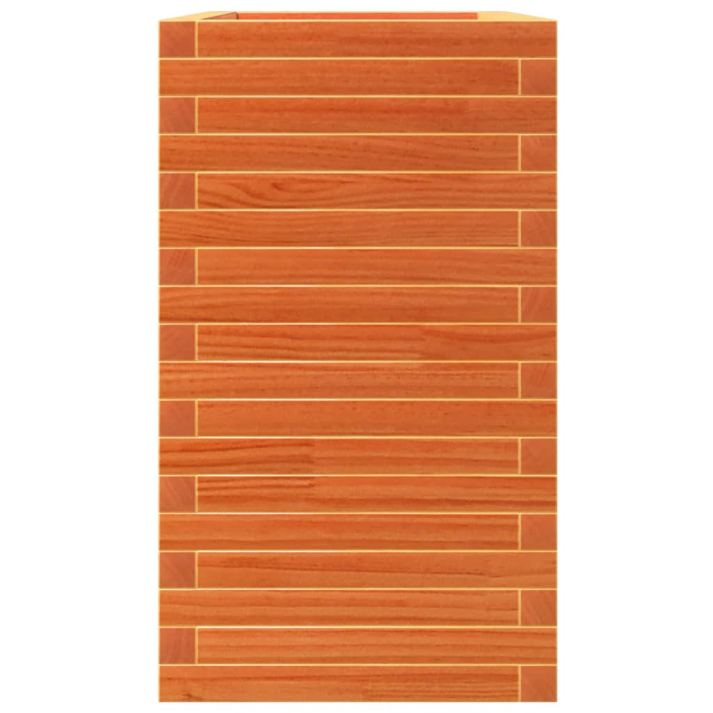 vidaXL Pflanzkübel Wachsbraun 90x40x72,5 cm Massivholz Kiefer