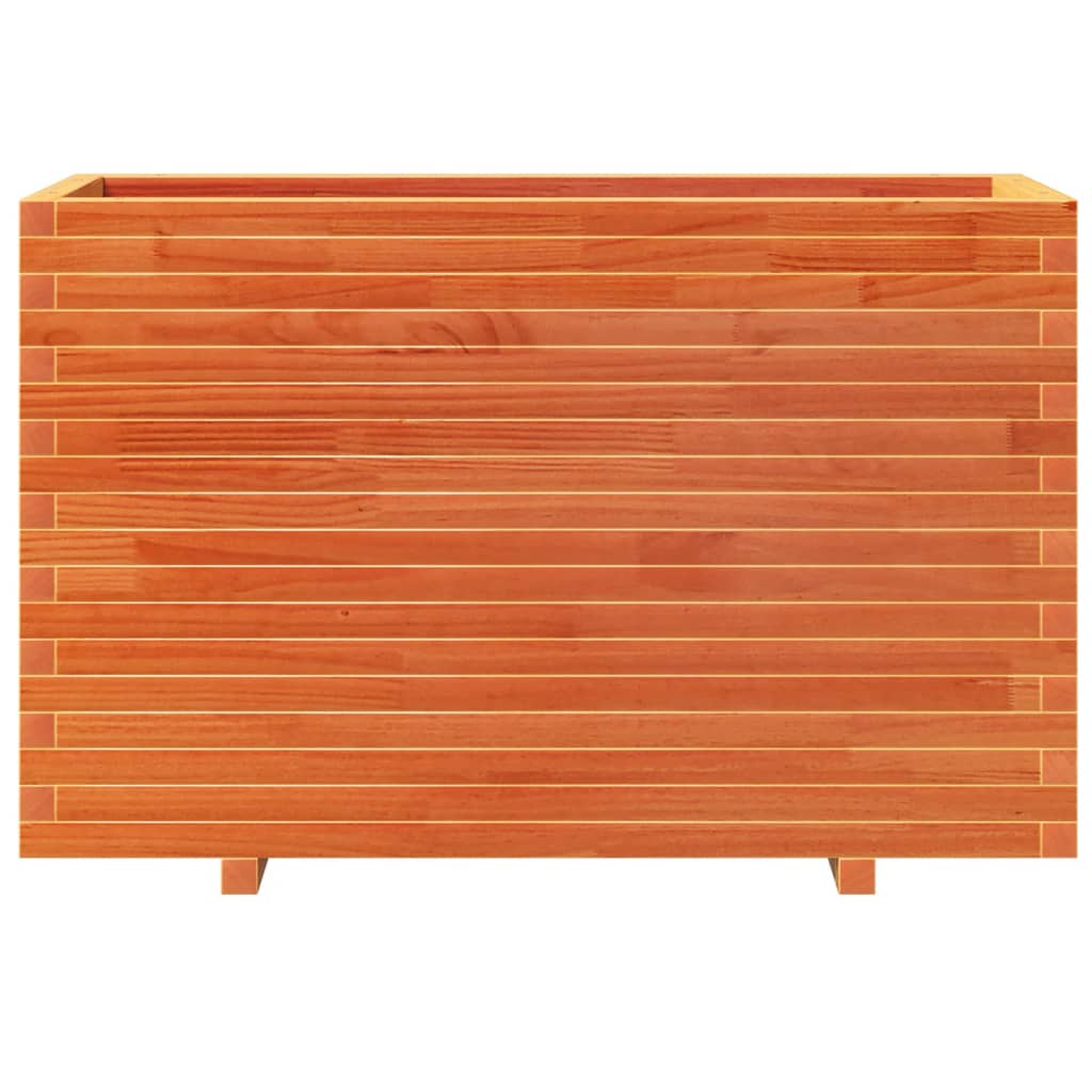 vidaXL Pflanzkübel Wachsbraun 110x40x72,5 cm Massivholz Kiefer