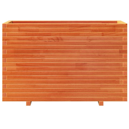 vidaXL Pflanzkübel Wachsbraun 110x40x72,5 cm Massivholz Kiefer