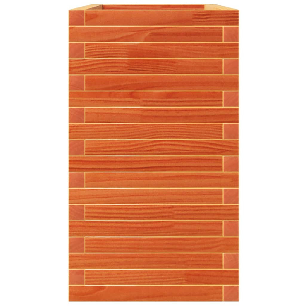 vidaXL Pflanzkübel Wachsbraun 110x40x72,5 cm Massivholz Kiefer