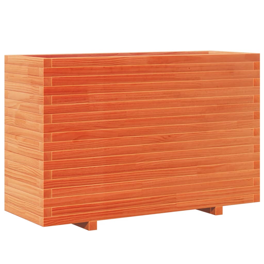 vidaXL Pflanzkübel Wachsbraun 110x40x72,5 cm Massivholz Kiefer