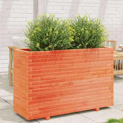 vidaXL Pflanzkübel Wachsbraun 110x40x72,5 cm Massivholz Kiefer