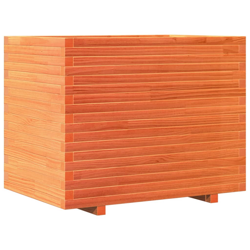 vidaXL Pflanzkübel Wachsbraun 90x60x72,5 cm Massivholz Kiefer