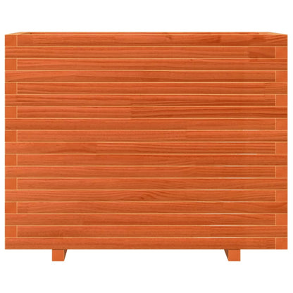 vidaXL Pflanzkübel Wachsbraun 90x60x72,5 cm Massivholz Kiefer