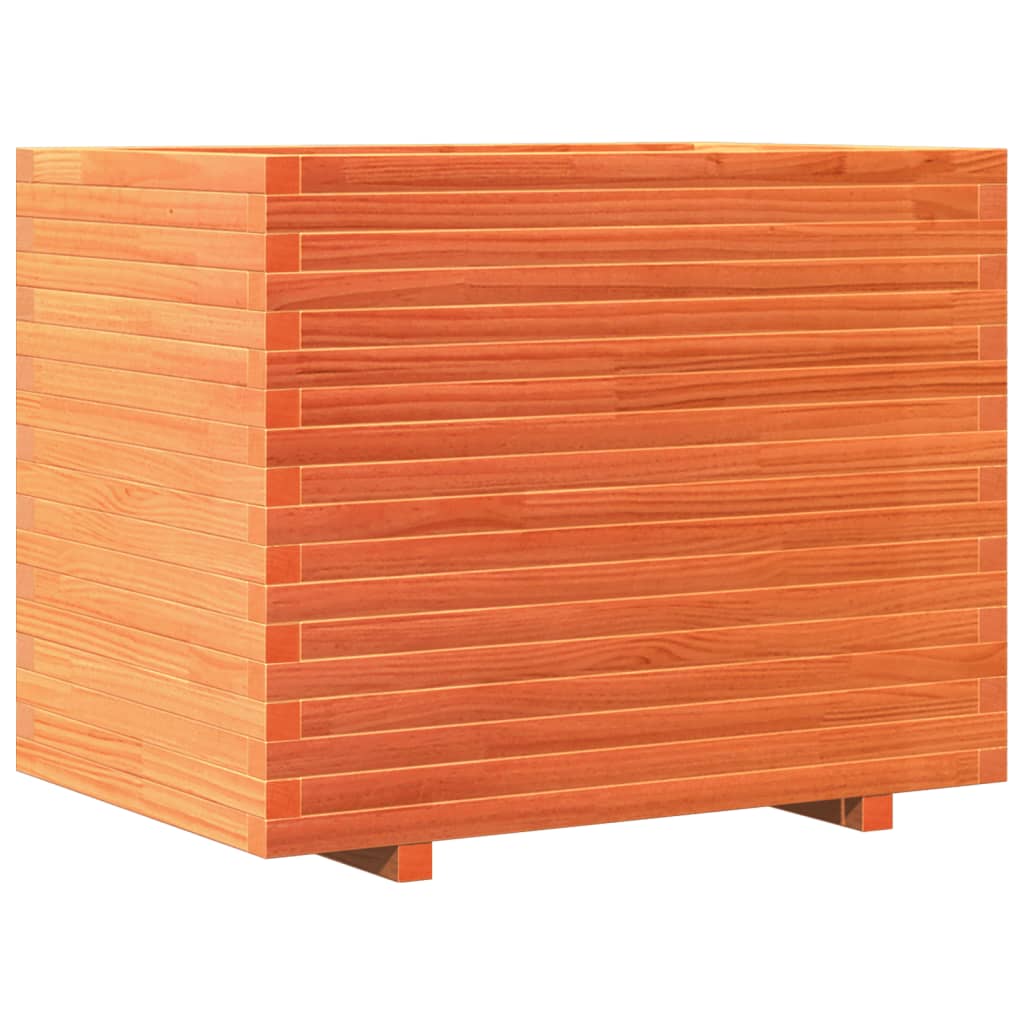 vidaXL Pflanzkübel Wachsbraun 90x60x72,5 cm Massivholz Kiefer