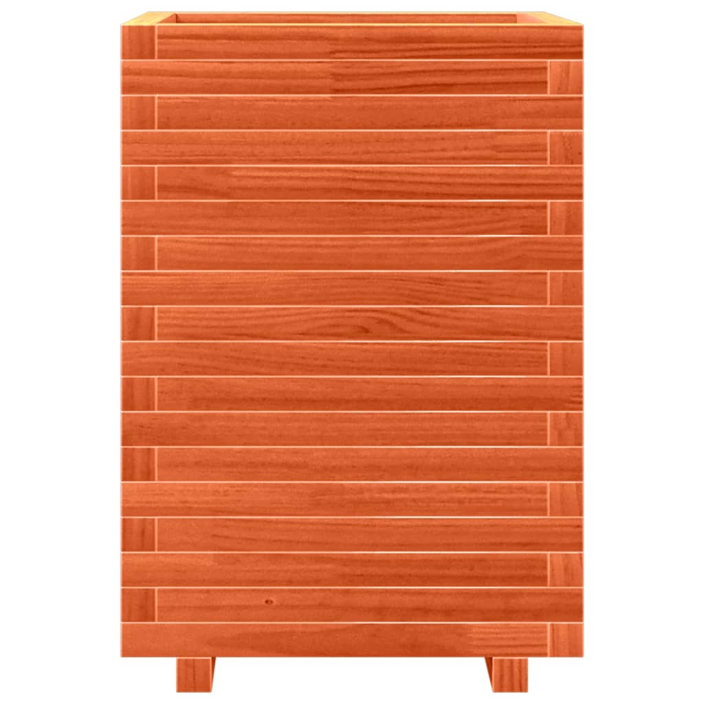 vidaXL Pflanzkübel Wachsbraun 50x50x72 cm Massivholz Kiefer