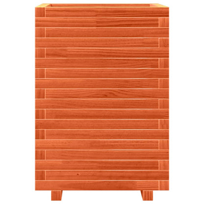 vidaXL Pflanzkübel Wachsbraun 50x50x72 cm Massivholz Kiefer