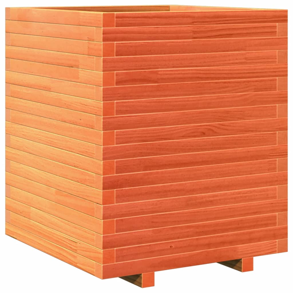vidaXL Pflanzkübel Wachsbraun 60x60x72 cm Massivholz Kiefer