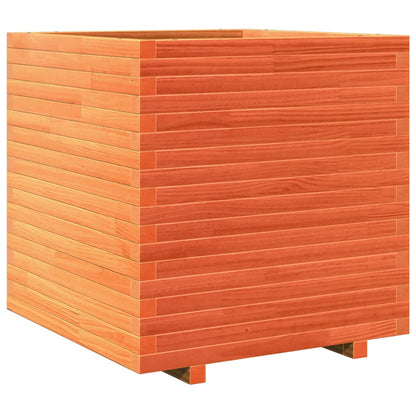 vidaXL Pflanzkübel Wachsbraun 70x70x72 cm Massivholz Kiefer