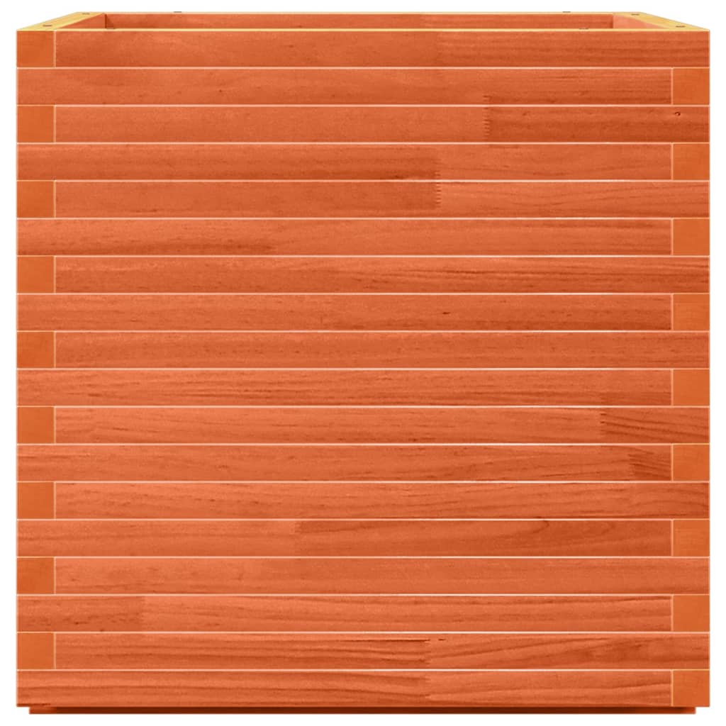 vidaXL Pflanzkübel Wachsbraun 70x70x72 cm Massivholz Kiefer