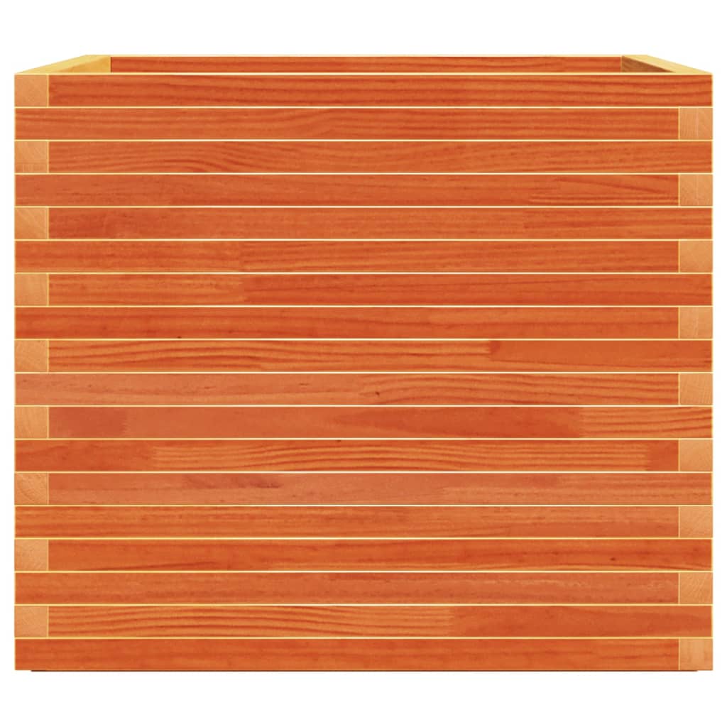 vidaXL Pflanzkübel Wachsbraun 80x80x72 cm Massivholz Kiefer