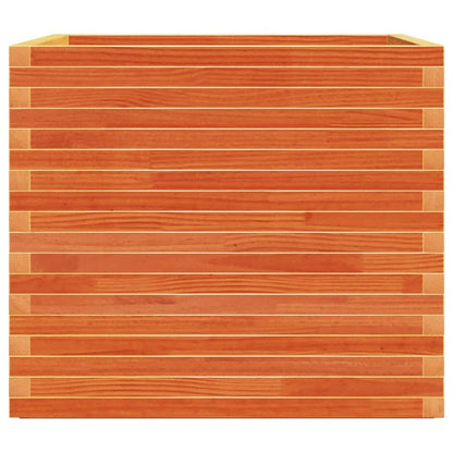 vidaXL Pflanzkübel Wachsbraun 80x80x72 cm Massivholz Kiefer