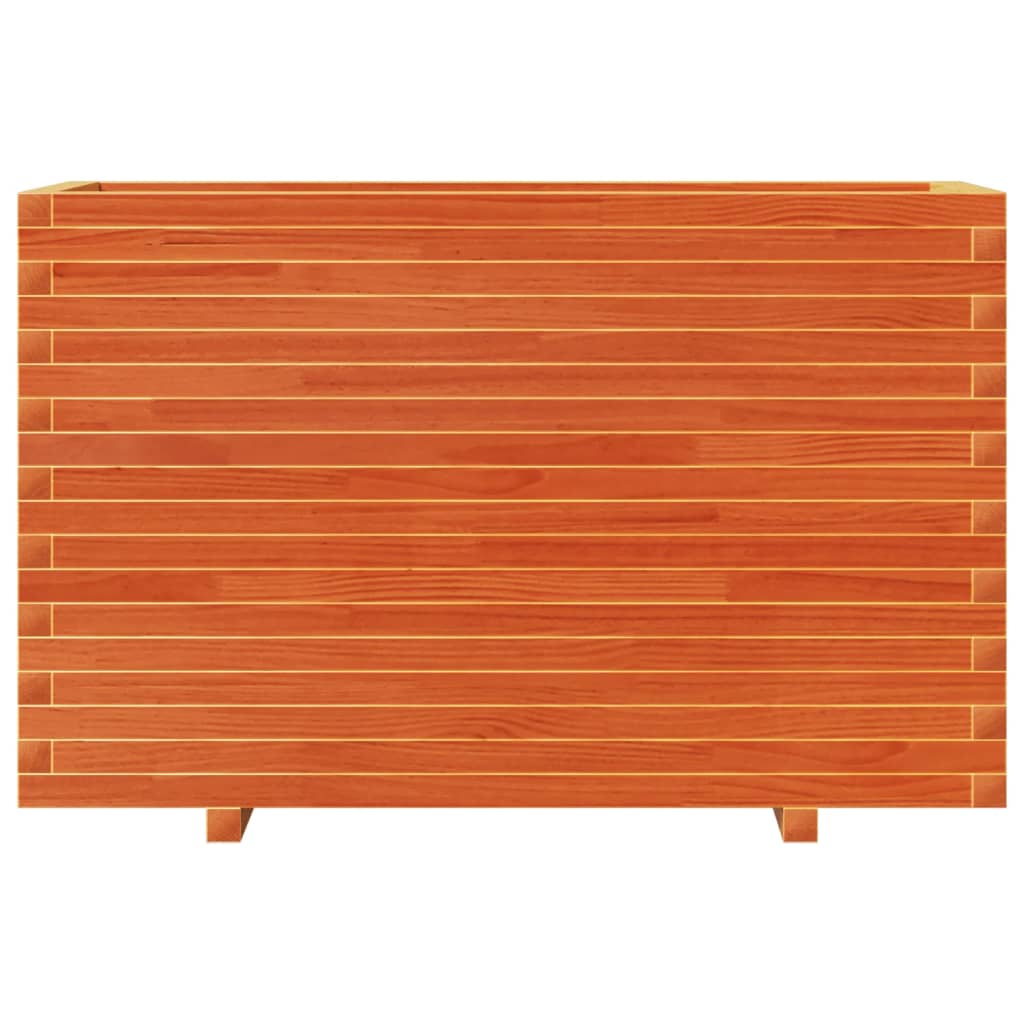 vidaXL Pflanzkübel Wachsbraun 110x40x72 cm Massivholz Kiefer