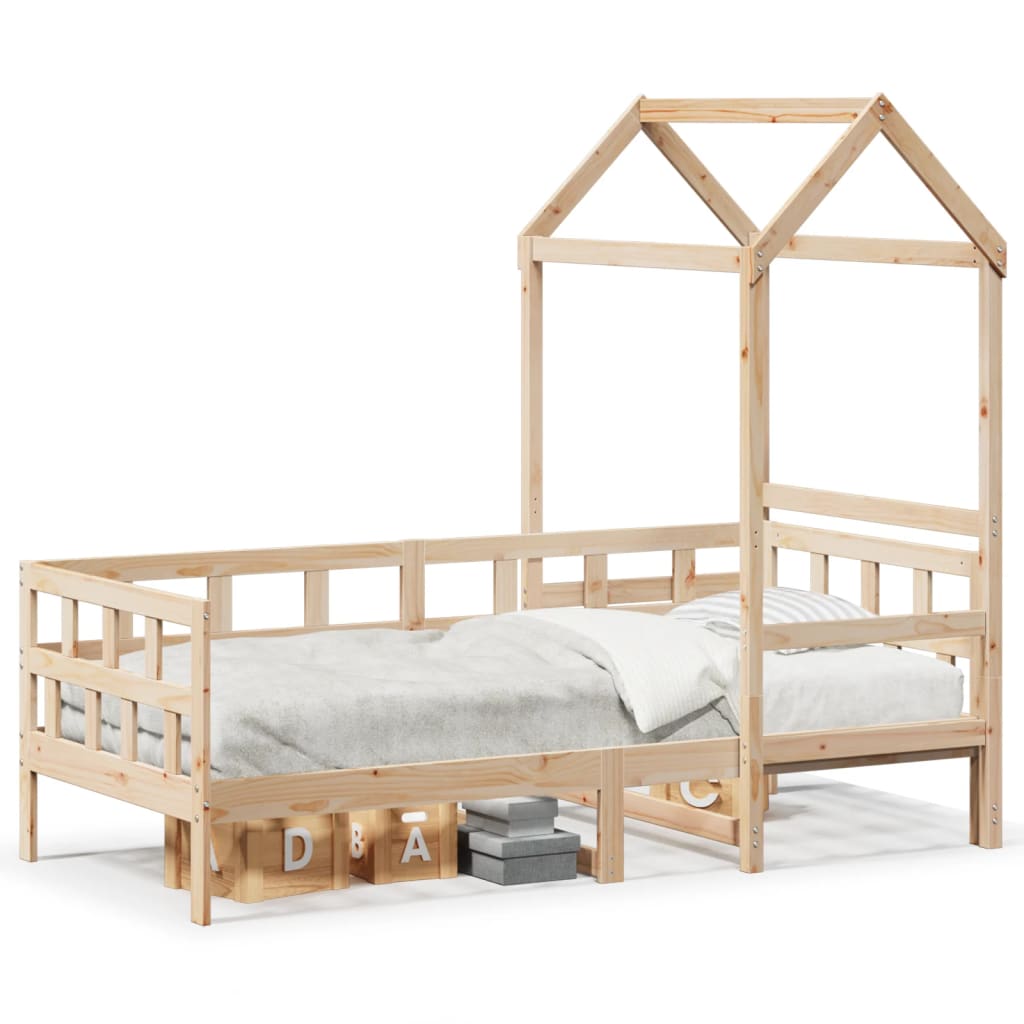 vidaXL Tagesbett mit Dach 80x200 cm Massivholz Kiefer
