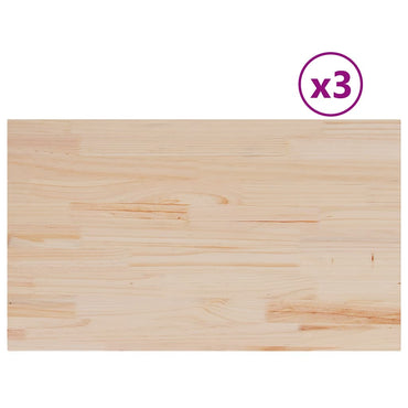 vidaXL Tischplatten 3 Stk. 80x47x1,7 cm Rechteckig Massivholz Kiefer