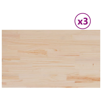 vidaXL Tischplatten 3 Stk. 80x47x1,7 cm Rechteckig Massivholz Kiefer