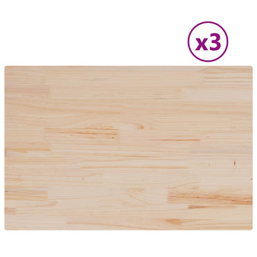 vidaXL Tischplatten 3 Stk. 80x53x1,7 cm Rechteckig Massivholz Kiefer